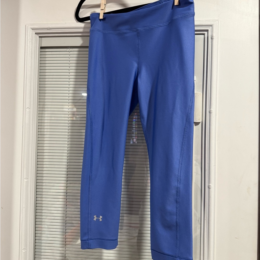 Blue Under Armour Capris Compression Heat Gear Women's Size Small
